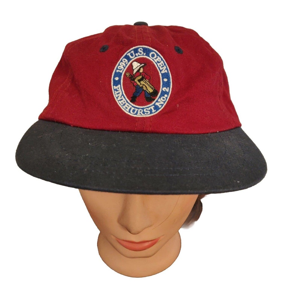 1999 U.S. Open Pinehurst No. 2 Hat USGA Member Red Blue Golfing Adjustable.